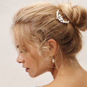BHLDN Ocean Moon Pearl Hair Pin LELET NY